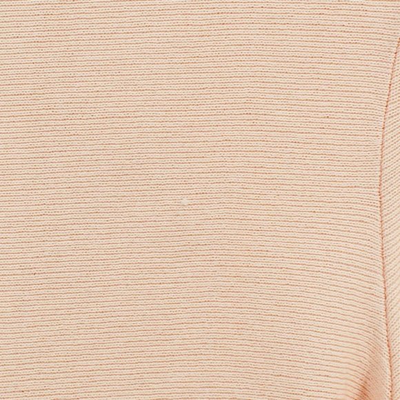 Jonathan Simkhai Stretch Knit Bell Sleeve Peplum Top Blush Cut Out  Jewel Neck - Picture 12 of 13